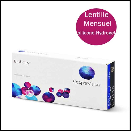 Lentilles correctrices Biofinity Boîte de 6