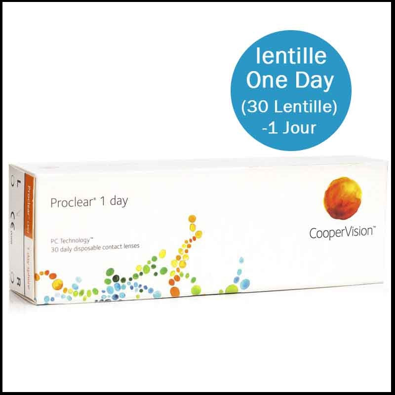 Lentilles de contact transparentes correctrices PROCLER 1 DAY