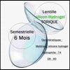 LENTILLE SILICONE-HYDROGEL TORIQUE SEMESTRIELLE ( 6 MOIS )