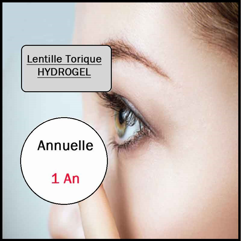 LENTILLE HYDROGEL TORIQUE ANNUELLE ( 1 an )