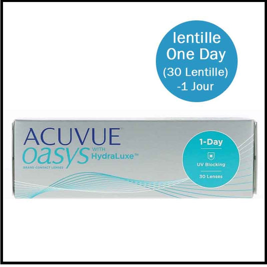 Lentilles de contact transparentes correctrices Acuvue Oasys 1 Day with HydraLuxe - 1 jour